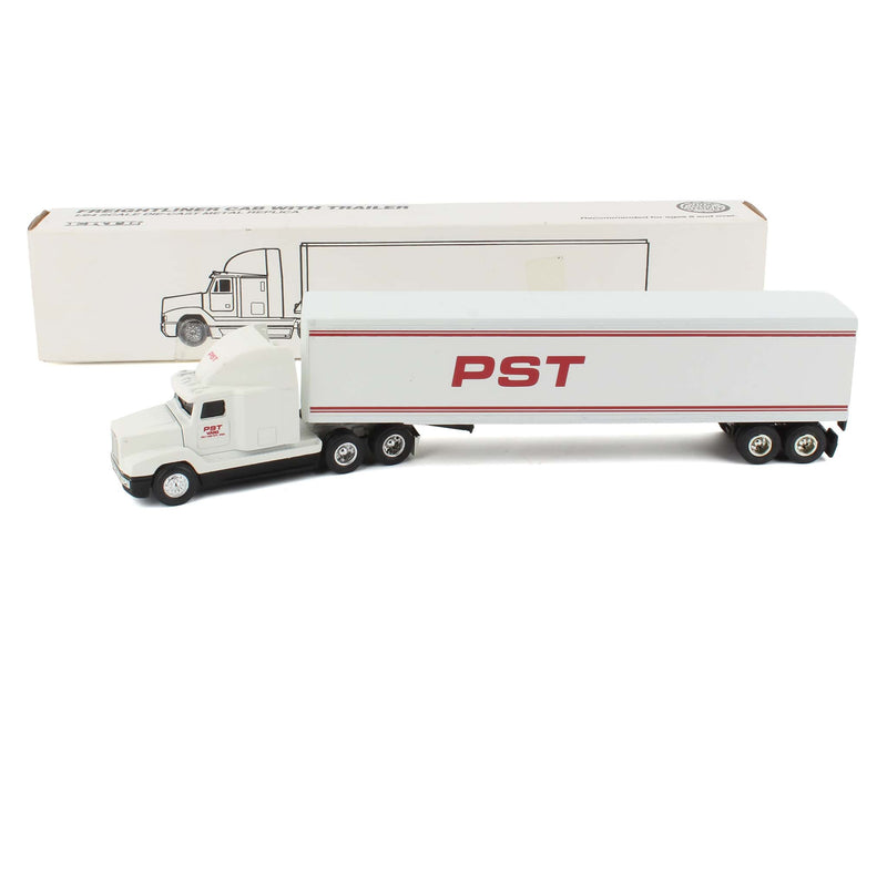 1/64 Freightliner 120 Conventional Semi Truck with 48" Sleeper & Box Trailer, PST Vans by ERTL