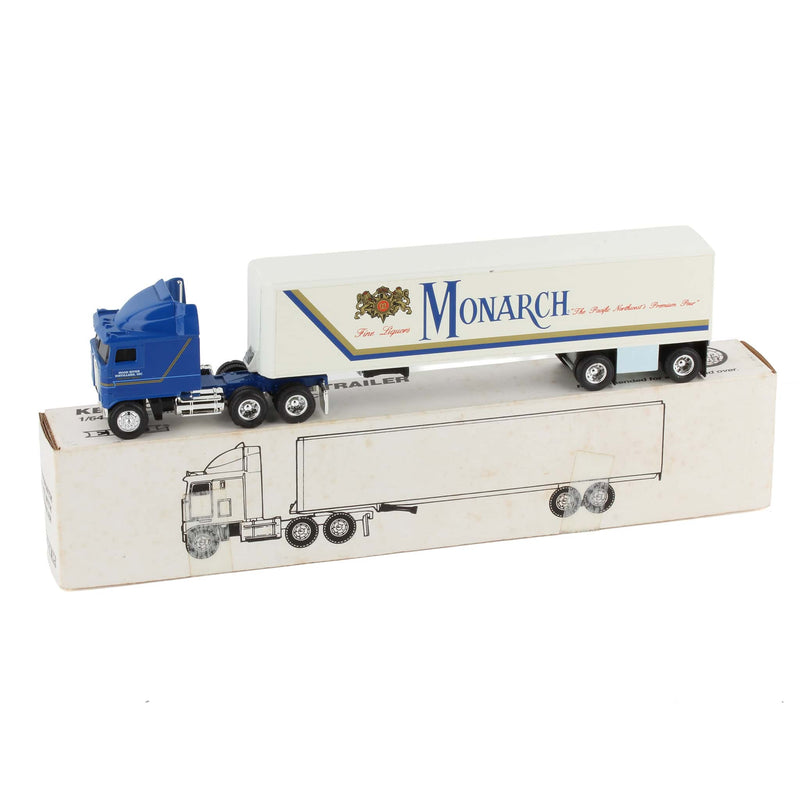 1/64 Kenworth K100E Semi Truck & Trailer by ERTL, Monarch Liquors, Hood River Distillers