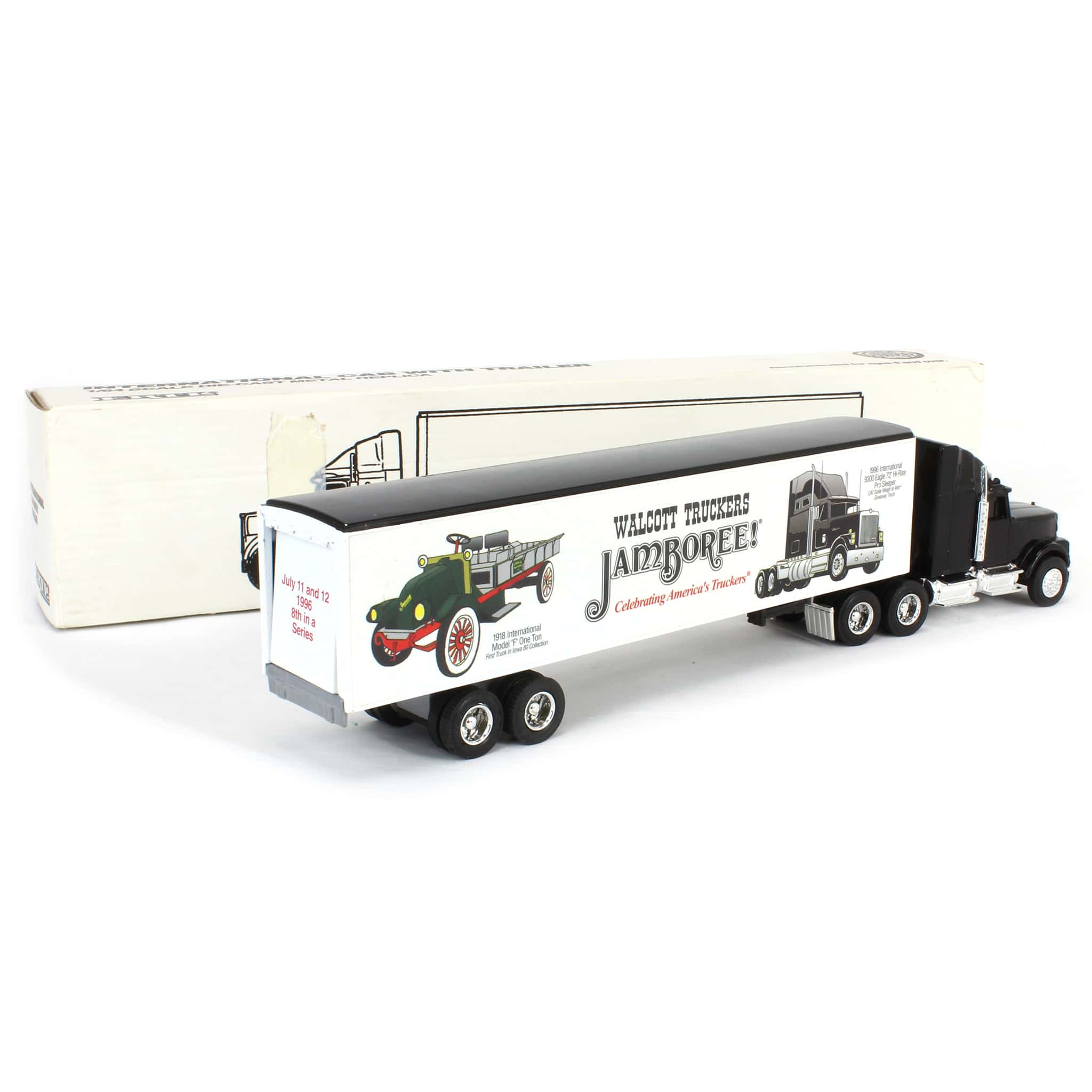 Walcott Truckers Jamboree ミニカー 1/64 International Navistar Semi Truck with Sleeper Cab & 1996
