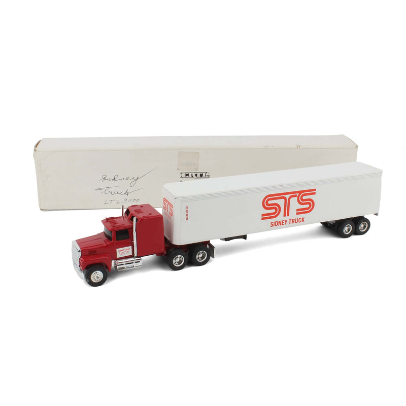 1/64 Ford LTL-9000 with Sleeper Semi Truck and Box Trailer, Sidney Truck Ohio by ERTL