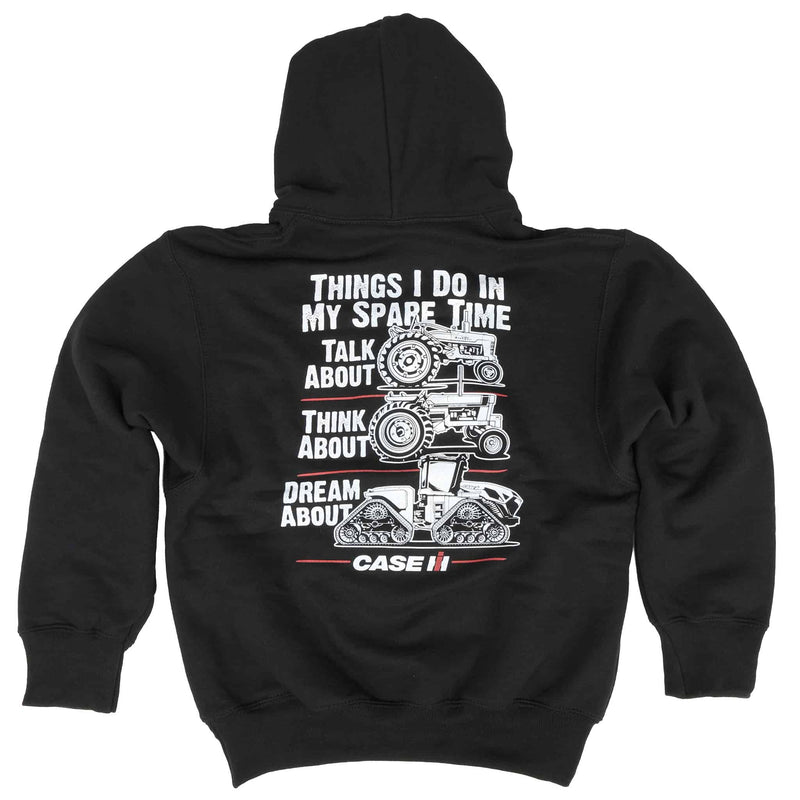 Youth Case IH Things I Do in My Spare Time Hooded Sweatshirt