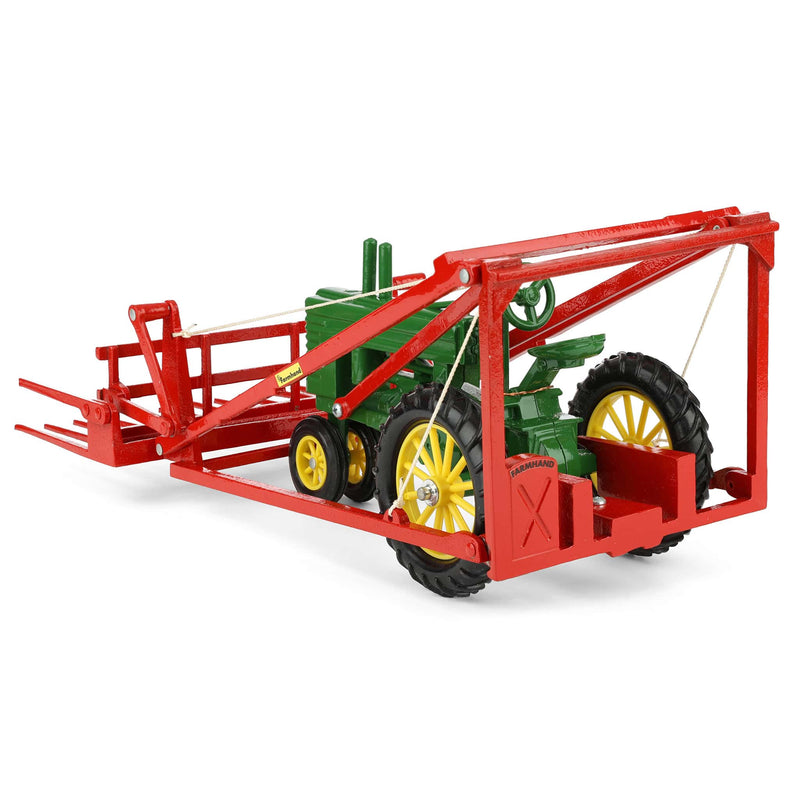 1/16 John Deere A Tractor with Farmhand Loader, Made in the USA by Scale Models