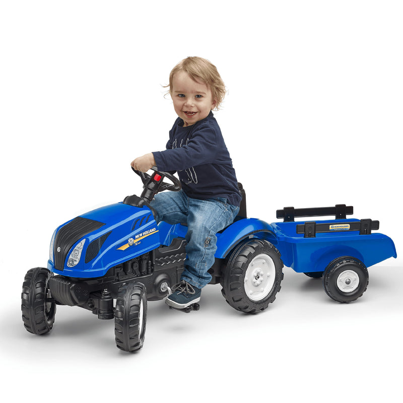 New Holland T6 Pedal Tractor with Trailer by Falk