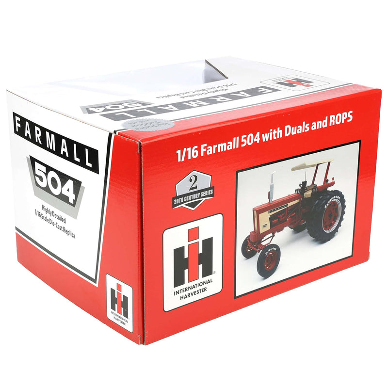 Black Chase Unit ~ 1/16 Farmall 504 Tractor with Firestone Tires & ROPS by SpecCast, 2nd in Outback Toys Exclusive 20th Century Series