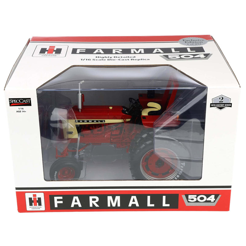 (B&D) 1/16 Farmall 504 Tractor with Firestone Tires & ROPS by SpecCast, 2nd in Outback Toys Exclusive 20th Century Series - Damaged Box