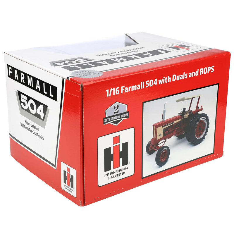 (B&D) 1/16 Farmall 504 Tractor with Firestone Tires & ROPS by SpecCast, 2nd in Outback Toys Exclusive 20th Century Series - Damaged Box