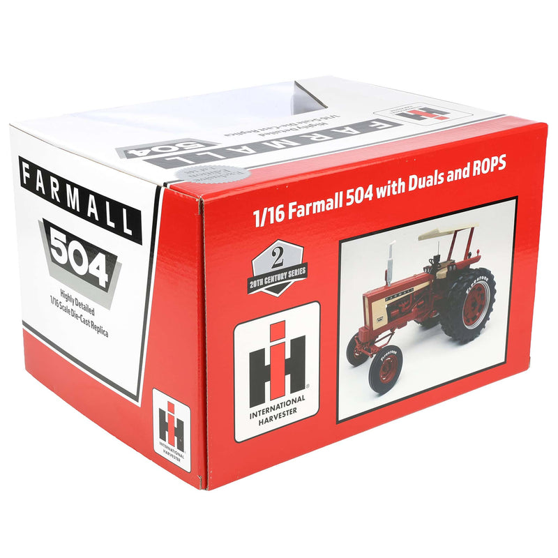 Black Chase Unit ~ 1/16 Farmall 504 Tractor with Firestone Tires & Canopy by SpecCast, 2nd in Outback Toys Exclusive 20th Century Series