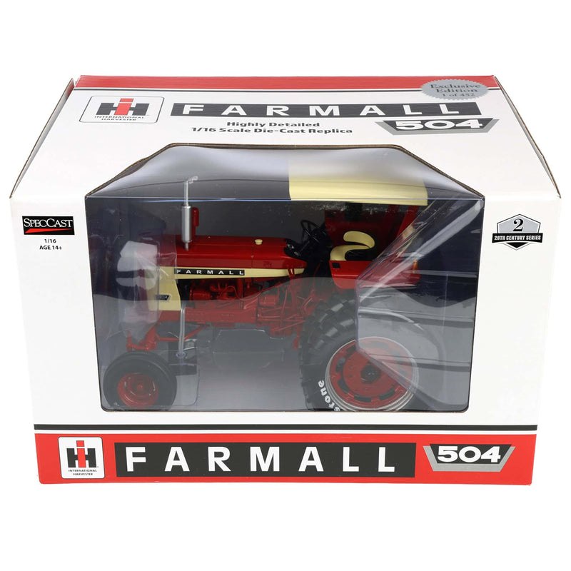 1/16 Farmall 504 Tractor with Firestone Tires & Canopy by SpecCast, 2nd in Outback Toys Exclusive 20th Century Series