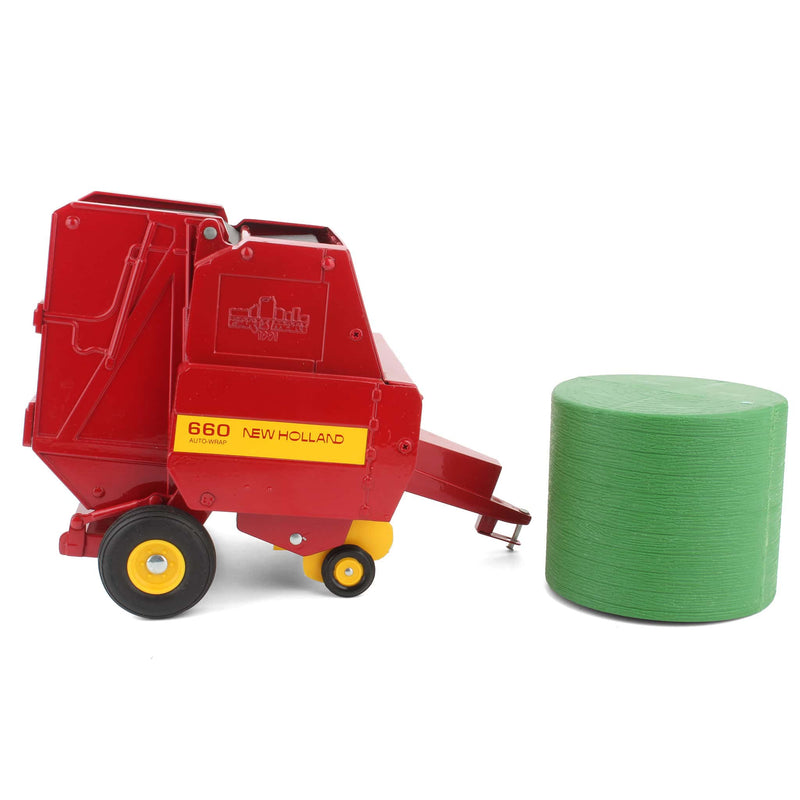 1/16 New Holland 660 Auto-Wrap Round Baler with Bale by Scale Models, 1991 Parts Mart Edition - LOOSE