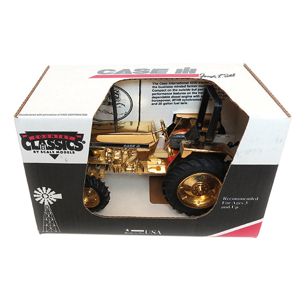 1/16 GOLD Case International 4230 with ROPS by Scale Models, Signed by J L ERTL