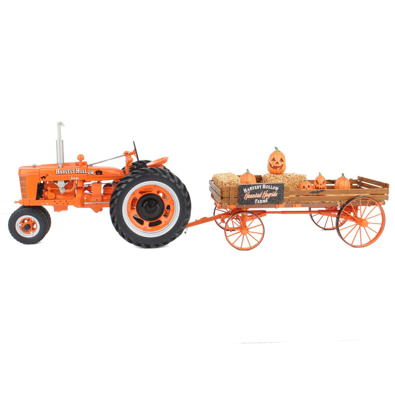 1/12 Franklin Mint Halloween Farmall H Tractor & Hay Wagon Harvest Hollow Farms - LOOSE