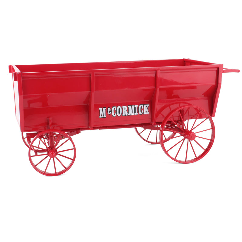 1/12 Red McCormick Flare Side Wagon with Steel Spoked Wheels by the Franklin Mint - LOOSE