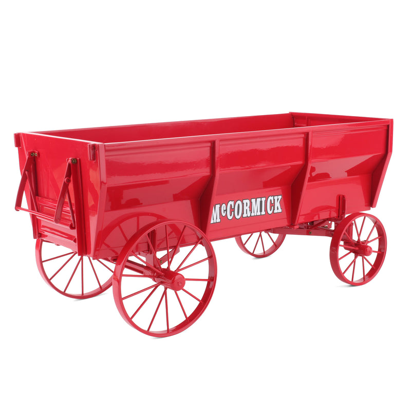1/12 Red McCormick Flare Side Wagon with Steel Spoked Wheels by the Franklin Mint - LOOSE