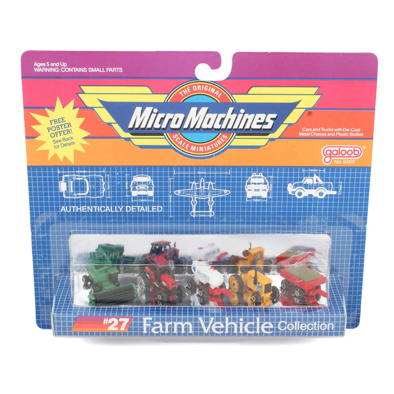 Vintage  Micro Machines Farm Vehicle Collection #27 Set by Galoob
