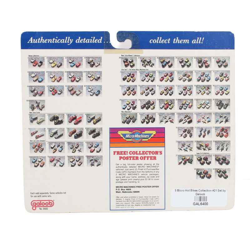 5 Micro Machines Hot Bikes Collection #21 Set by Galoob