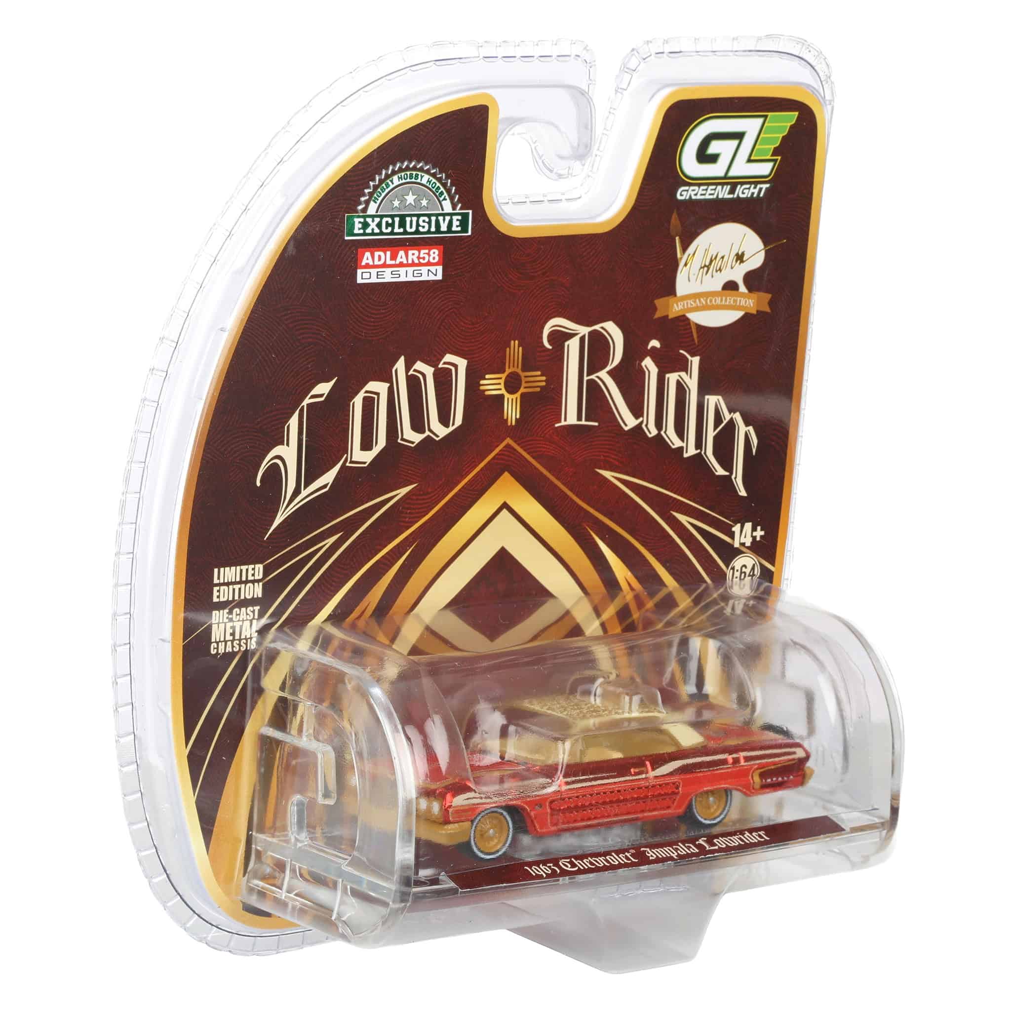 Red Chrome Chase Unit ~ 1/64 1963 Chevrolet Impala Lowrider