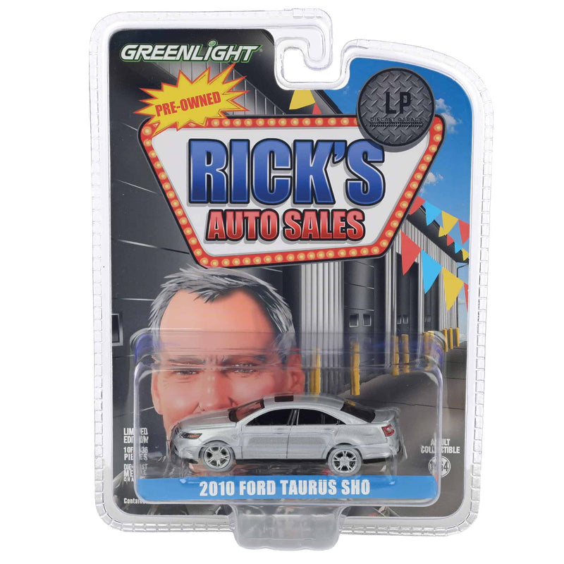 Color Wash Chase Unit ~ 1/64 2010 Ford Taurus SHO Edition, Silver, Rick's Auto Sales, LP Diecast Exclusive