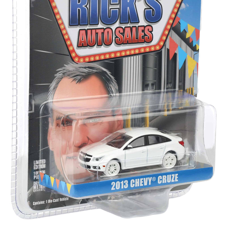 Color Wash Chase Unit ~ 1/64 2013 Chevy Cruze, White, Rick's Auto Sales, LP Diecast Exclusive