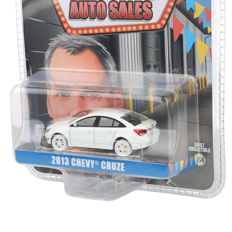 Color Wash Chase Unit ~ 1/64 2013 Chevy Cruze, White, Rick's Auto Sales, LP Diecast Exclusive