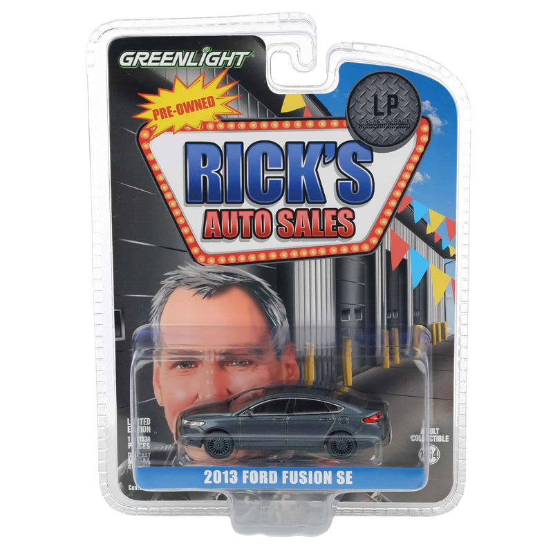 Color Wash Chase Unit ~ 1/64 2013 Ford Fusion SE, Gray, Rick's Auto Sales, LP Diecast Exclusive