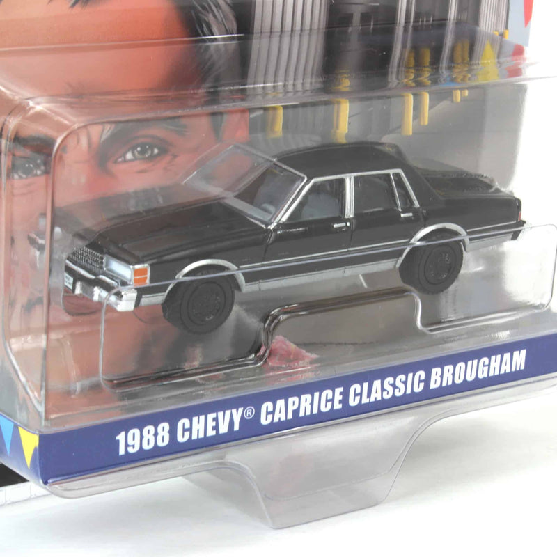 Black Rim Chase ~ 1/64 1988 Chevy Caprice Classic Brougham, Black, Rick's Auto Sales, LP Diecast Exclusive