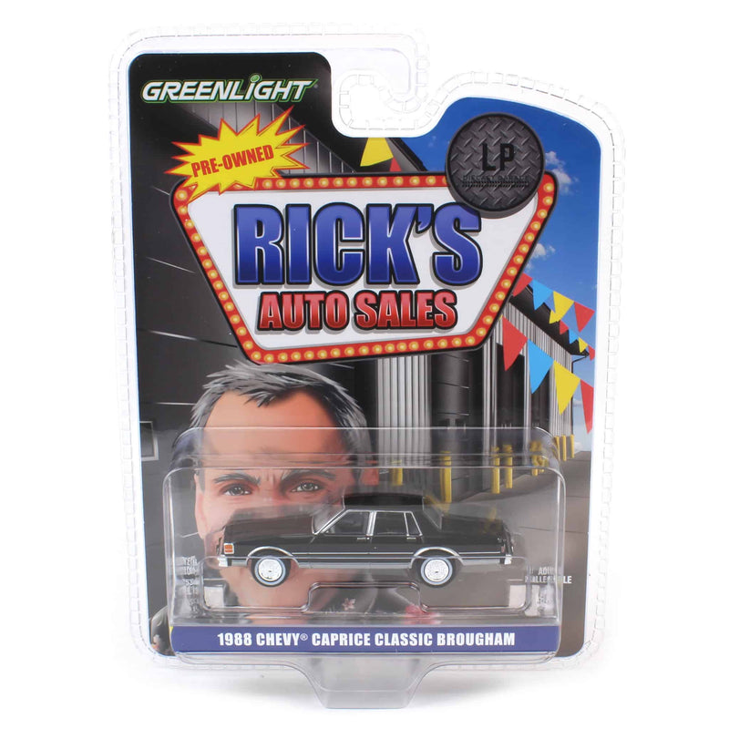 1/64 1988 Chevy Caprice Classic Brougham, Black, Rick's Auto Sales, LP Diecast Exclusive