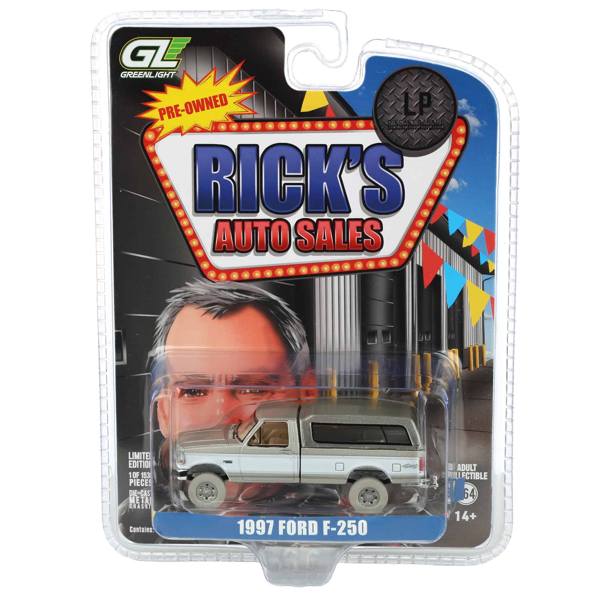 【Dinner Rush】tempo 展示品【F-2507OB24】 Color Wash Chase Unit ~ 1/64 1997 Ford F-250 4x4 Pickup Truck with