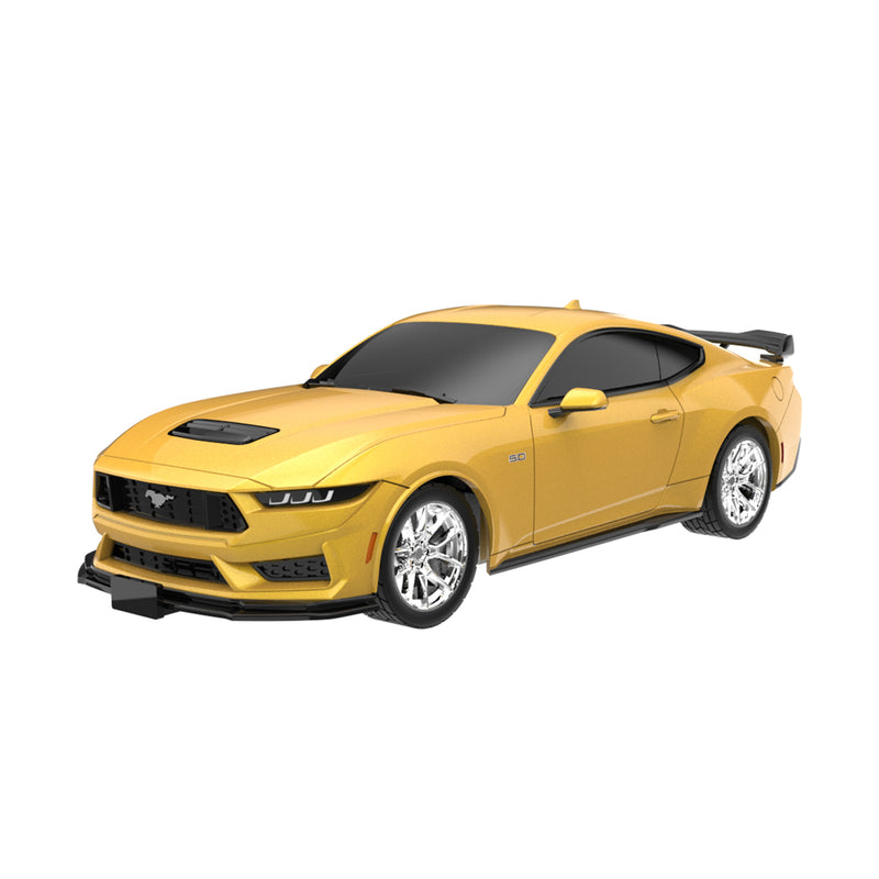 1/64 2024 Ford Mustang GT (S650) Remote Control Car Combo Set with Controller & Case, Yellow Splash, The Factory Fresh Series by GreenLight Collectibles