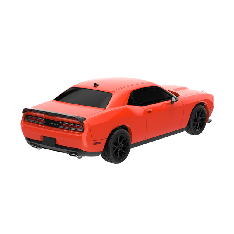 1/64 2022 Dodge Challenger Gen III SRT Hellcat (Widebody) Remote Control Car Combo Set with Controller & Case, Go Mango, The Factory Fresh Series by GreenLight Collectibles