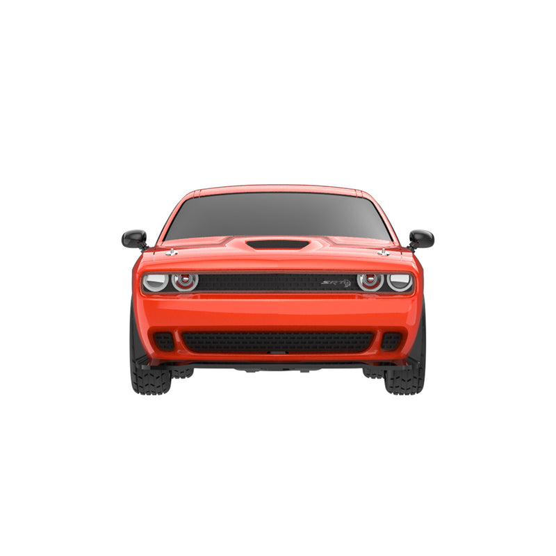 1/64 2022 Dodge Challenger Gen III SRT Hellcat (Widebody) Remote Control Car Combo Set with Controller & Case, Go Mango, The Factory Fresh Series by GreenLight Collectibles