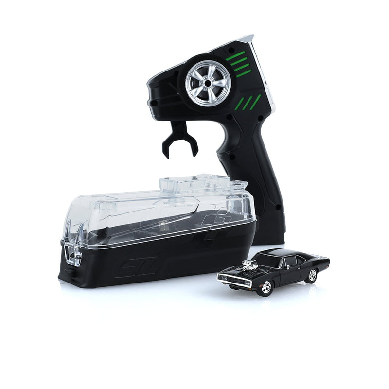 1/64 1970 Dodge Charger R/T Remote Control Car Combo Set with Controller & Case, The Fast & the Furious Dom's Charger by GreenLight Collectibles