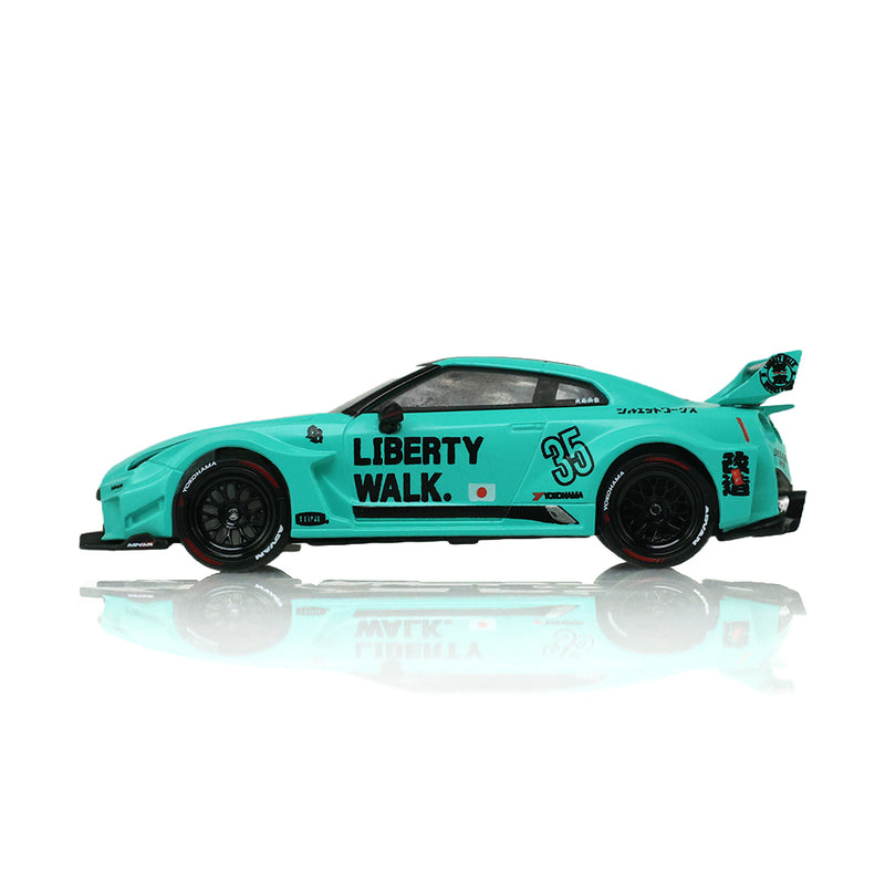 1/64 2017 Nissan LB-Silhouette Works GT 35GT-RR Version II Remote Control Car Combo Set with Controller & Case, Mint Green, The Stancer & Tuner Series by GreenLight Collectibles