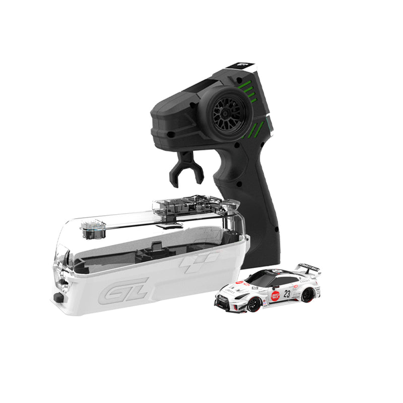1/64 2017 Nissan LB-Silhouette Works GT 35GT-RR Version II Remote Control Car Combo Set with Controller & Case, White, The Stancer & Tuner Series by GreenLight Collectibles
