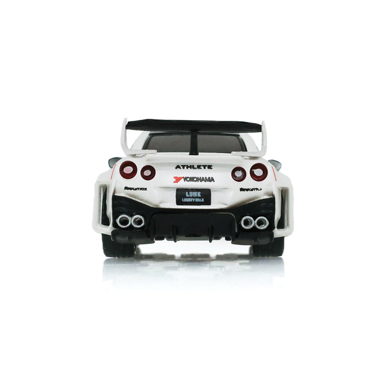 1/64 2017 Nissan LB-Silhouette Works GT 35GT-RR Version II Remote Control Car Combo Set with Controller & Case, White, The Stancer & Tuner Series by GreenLight Collectibles