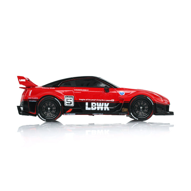 1/64 2017 Nissan LB-Silhouette Works GT 35GT-RR Version II Remote Control Car Combo Set with Controller & Case, Red & Black, The Stancer & Tuner Series by GreenLight Collectibles