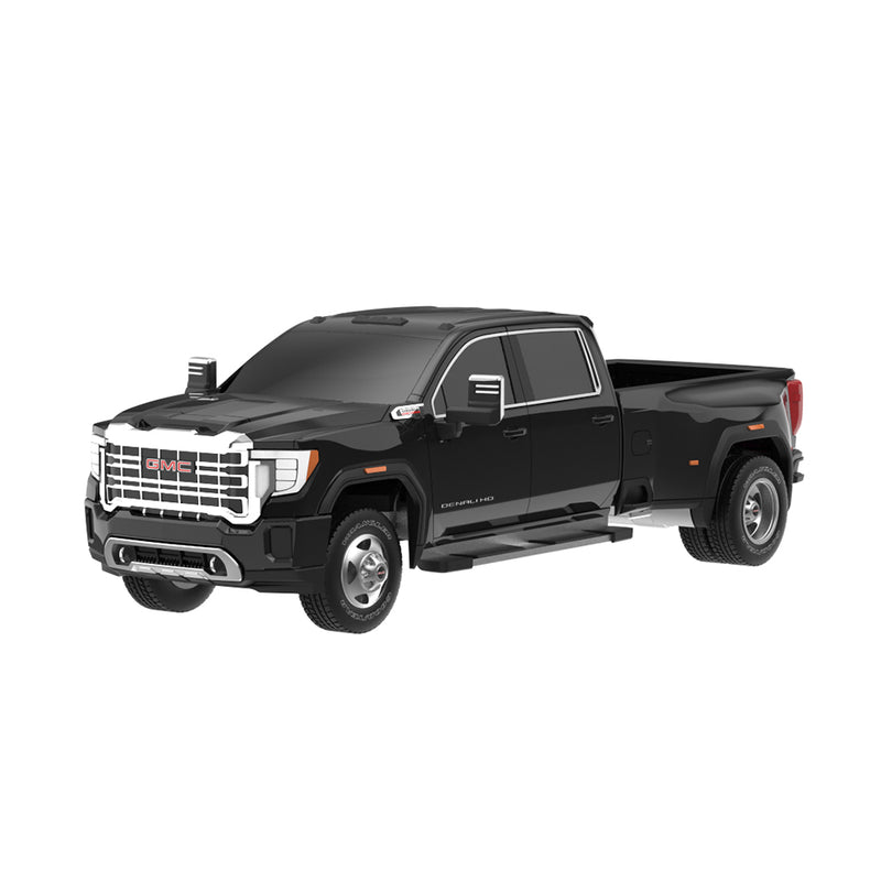 1/64 2022 GMC Sierra 3500 HD Denali (Heavy Duty) Remote Control Pickup Truck Combo Set with Controller & Case, Onyx Black, The Factory Fresh Series by GreenLight Collectibles