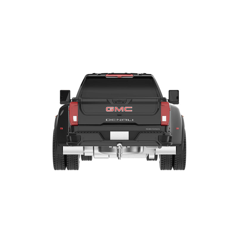 1/64 2022 GMC Sierra 3500 HD Denali (Heavy Duty) Remote Control Pickup Truck Combo Set with Controller & Case, Onyx Black, The Factory Fresh Series by GreenLight Collectibles