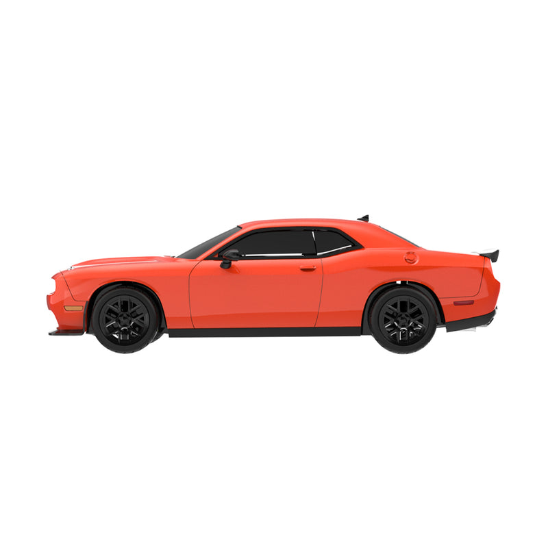 1/64 2022 Dodge Challenger Gen III SRT Hellcat (Widebody) Remote Control Car & Case, Go Mango, The Factory Fresh Series by GreenLight Collectibles