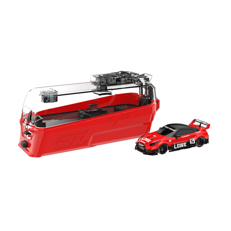 1/64 2017 Nissan LB-Silhouette Works GT 35GT-RR Version II Remote Control Car & Case, Red & Black, The Stancer & Tuner Series by GreenLight Collectibles