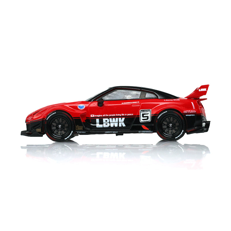 1/64 2017 Nissan LB-Silhouette Works GT 35GT-RR Version II Remote Control Car & Case, Red & Black, The Stancer & Tuner Series by GreenLight Collectibles