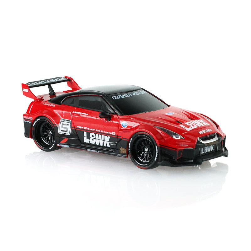 1/64 2017 Nissan LB-Silhouette Works GT 35GT-RR Version II Remote Control Car & Case, Red & Black, The Stancer & Tuner Series by GreenLight Collectibles