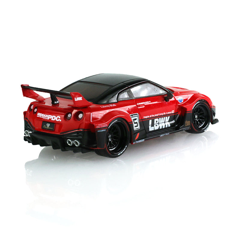1/64 2017 Nissan LB-Silhouette Works GT 35GT-RR Version II Remote Control Car & Case, Red & Black, The Stancer & Tuner Series by GreenLight Collectibles