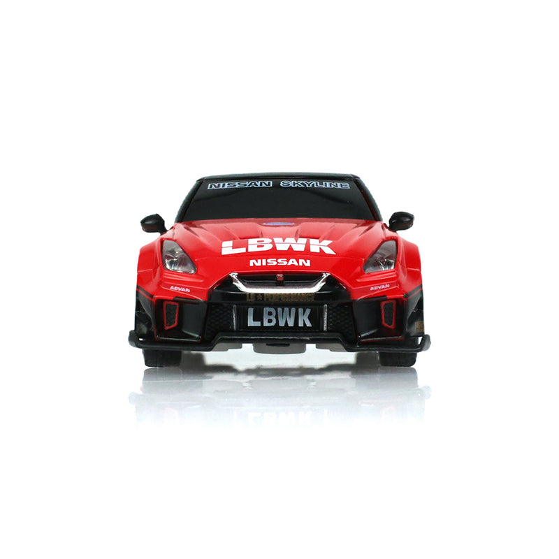 1/64 2017 Nissan LB-Silhouette Works GT 35GT-RR Version II Remote Control Car & Case, Red & Black, The Stancer & Tuner Series by GreenLight Collectibles