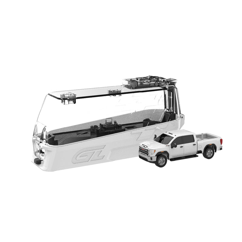 1/64 2025 GMC Sierra 1500 Remote Control Pickup Truck & Case, White Frost Tricoat, The Factory Fresh Series by GreenLight Collectibles