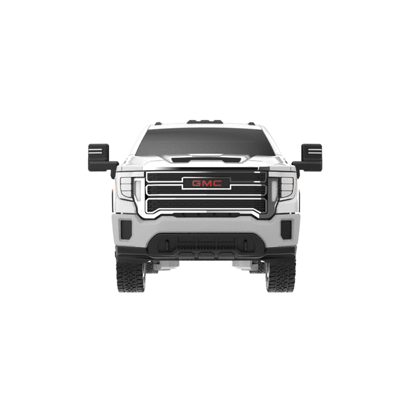 1/64 2025 GMC Sierra 1500 Remote Control Pickup Truck & Case, White Frost Tricoat, The Factory Fresh Series by GreenLight Collectibles