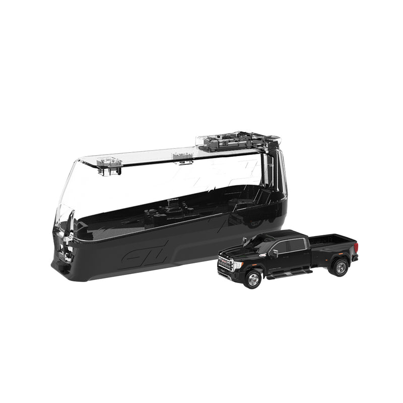 1/64 2022 GMC Sierra 3500 HD Denali (Heavy Duty) Remote Control Pickup Truck & Case, Onyx Black, The Factory Fresh Series by GreenLight Collectibles
