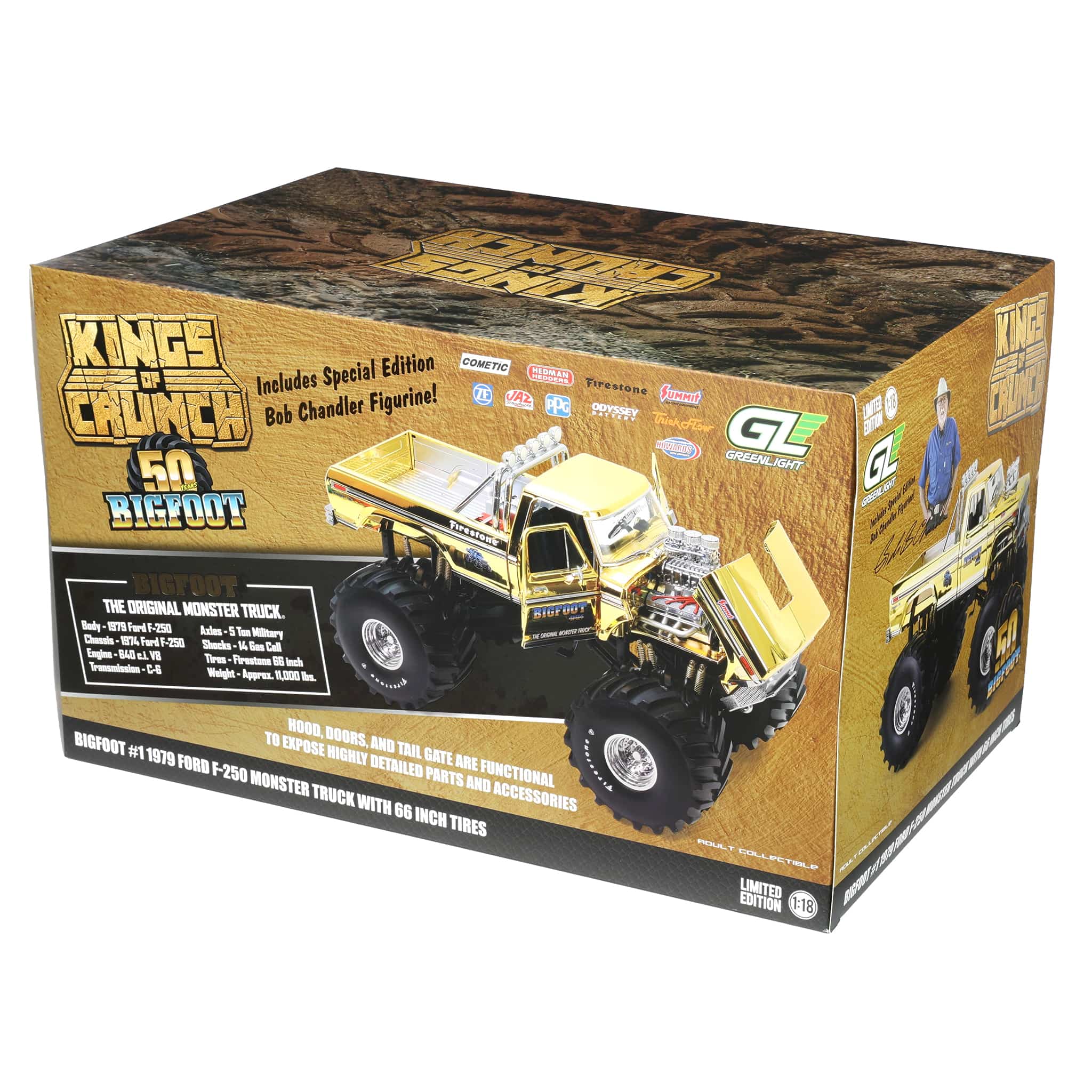 1/18 Gold Chrome Bigfoot #1 50th Anniversary 1979 Ford F-250