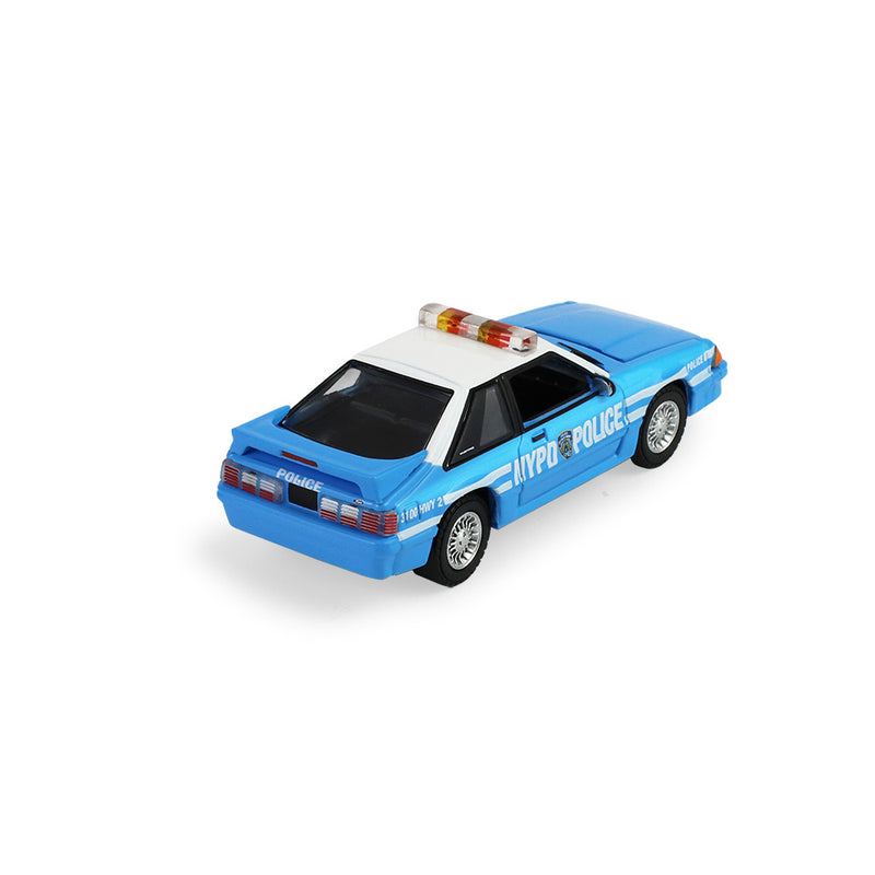 1/64 1987 Ford Mustang Foxbody, New York City Police Department (NYPD), Hobby Exclusive by GreenLight Collectibles
