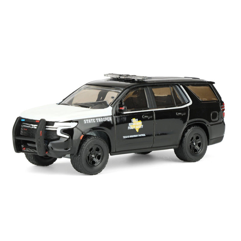 1/64 2024 Chevrolet Tahoe Police Pursuit Vehicle, Texas Highway Patrol, Hobby Exclusive Hot Pursuit