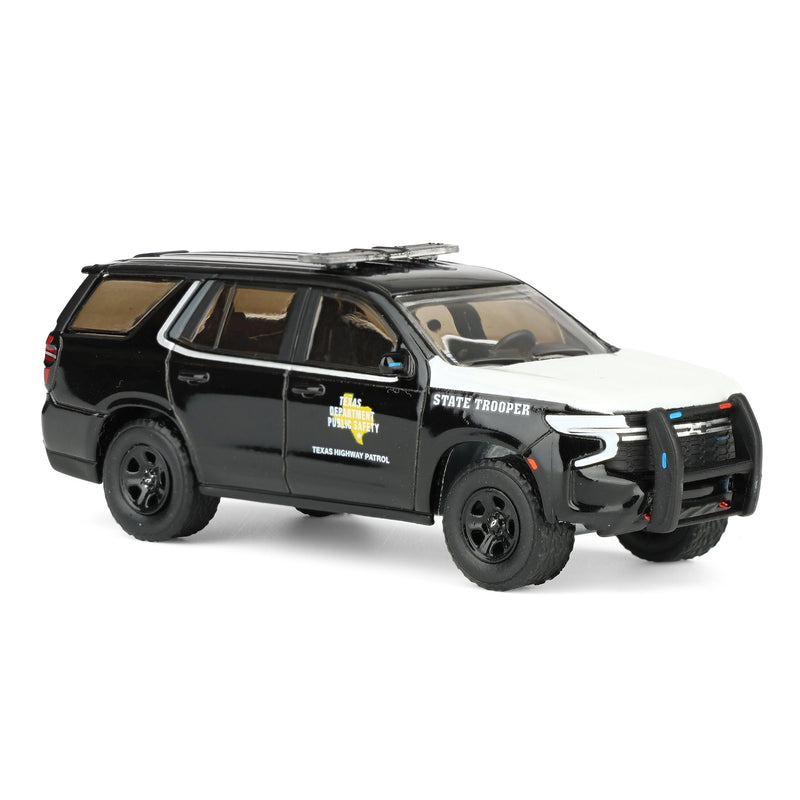 1/64 2024 Chevrolet Tahoe Police Pursuit Vehicle, Texas Highway Patrol, Hobby Exclusive Hot Pursuit
